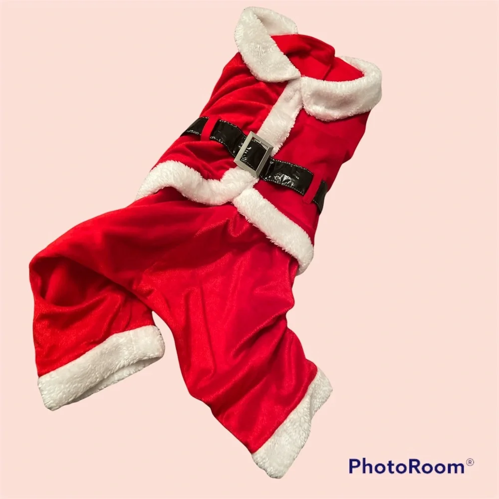 Festive Santa Pet Suit - Length 20